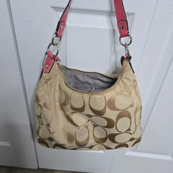 Coach Tan and Pink Hobo Bag - Picture 7 of 7
